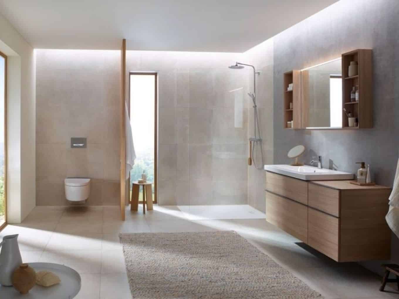 neue dusche – modern & großzügig - bathspiration