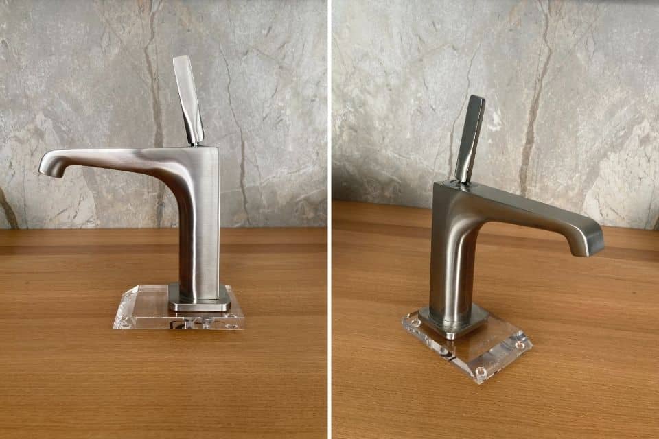 Axor Waschtischarmatur aus Edelstahl.