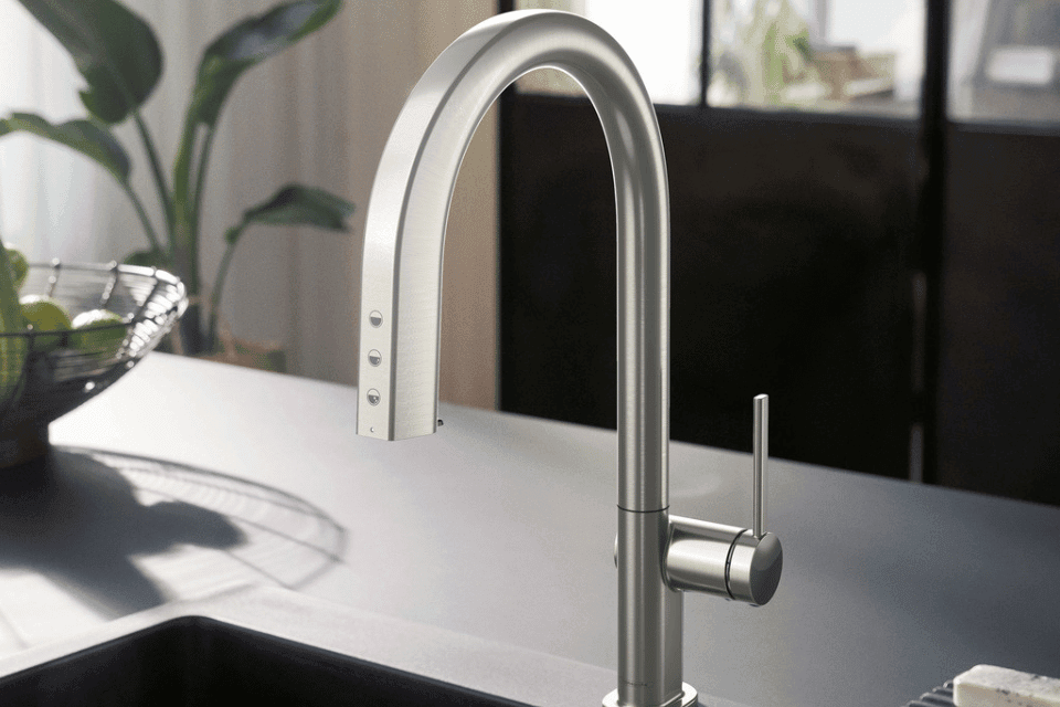 hansgrohe Aqittura M91 mit Rundbogen.