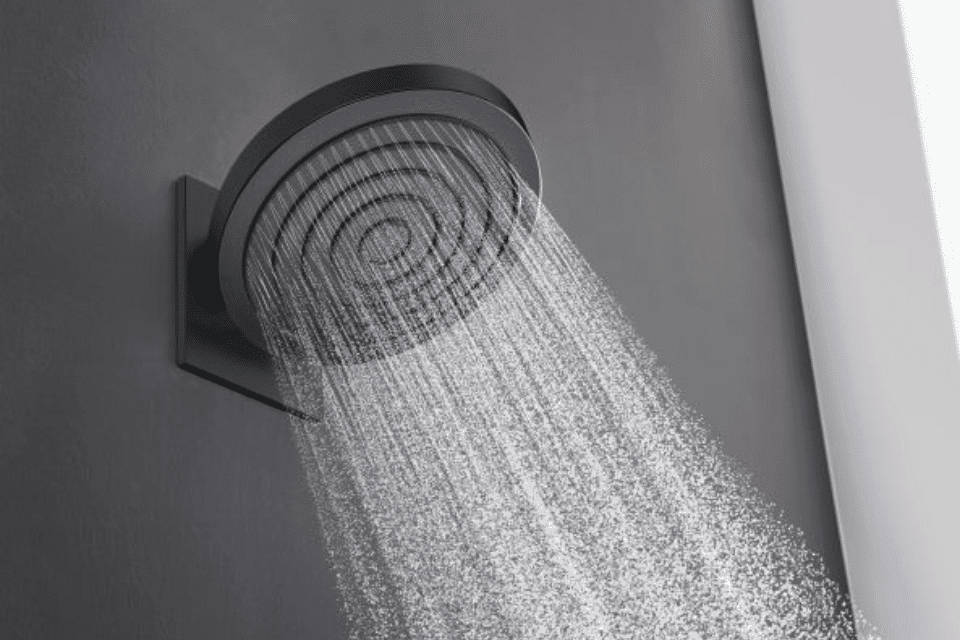 hansgrohe Pulsify Kopfbrause mit der Strahlart PowderRain. 