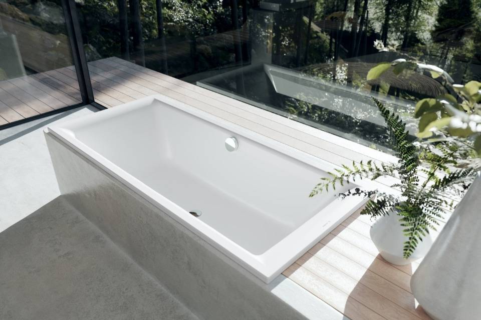 Badewanne aus nachhaltiger Stahl-Emaille. 