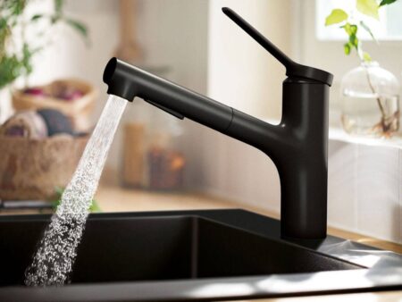 hansgrohe Zesis M33 Küchenarmatur in Schwarz.