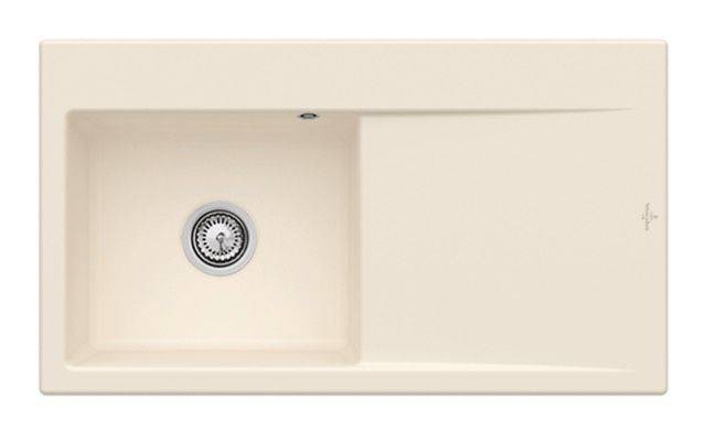 Villeroy & Boch Subway Style 50 Flat Küchenspüle, Becken links, Ablaufgarnitur mit Handbetätigung