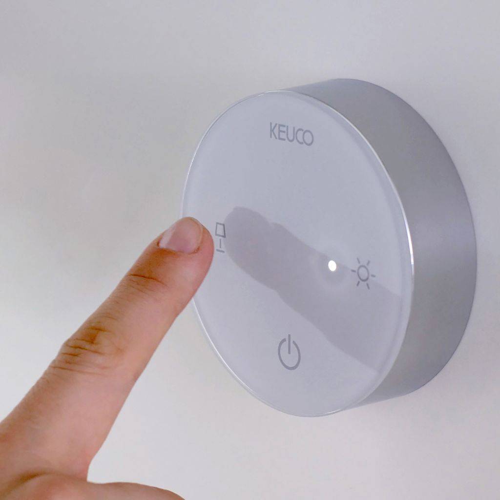 Kosmetikspiegel iLook_move, rund, beleuchtet, 5-stufig-einstellbarer Lichtfarbe, Netzanschluss