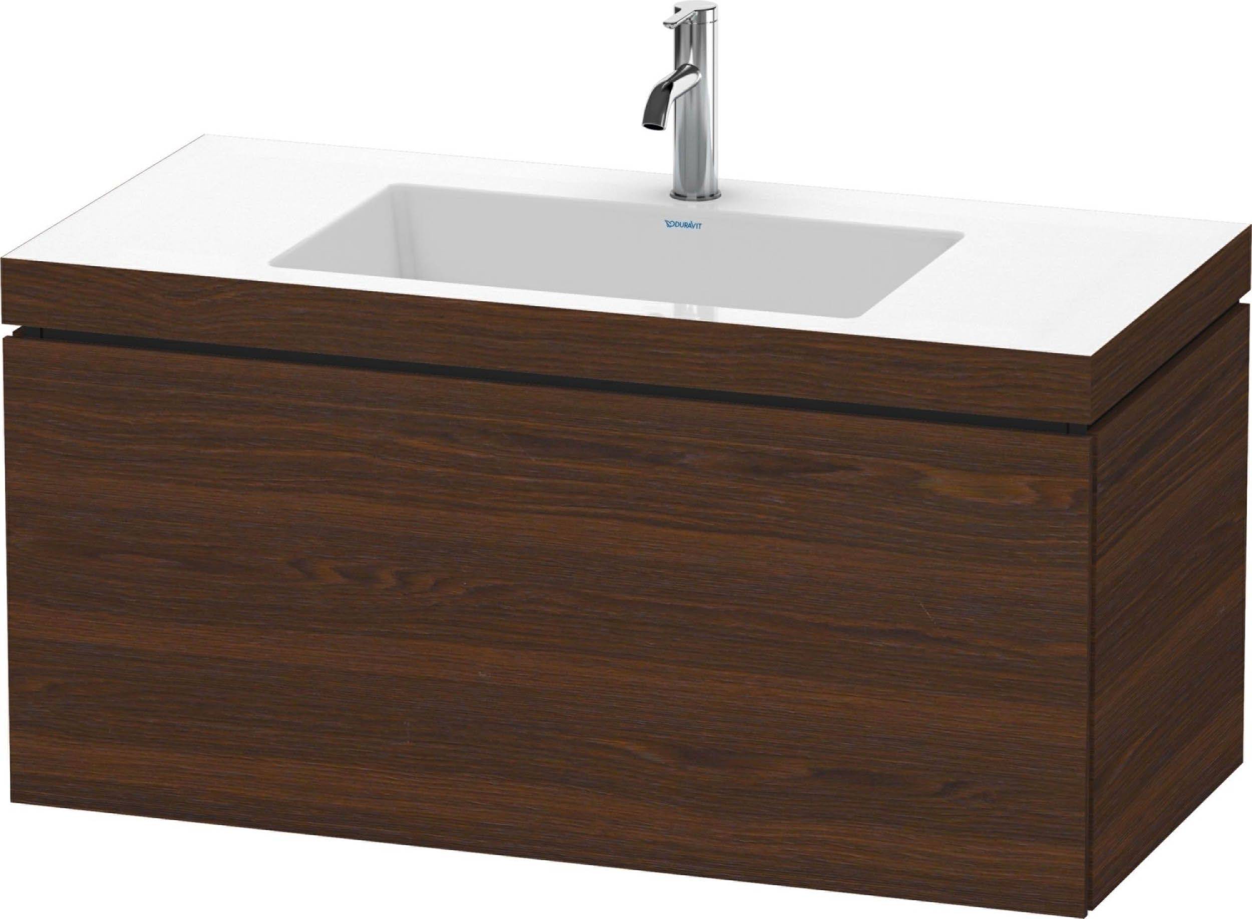 Duravit L-Cube Möbelwaschtisch c-bonded mit Unterbau wandhängend, LC6918O, 1000 x 480mm, 1 Auszug