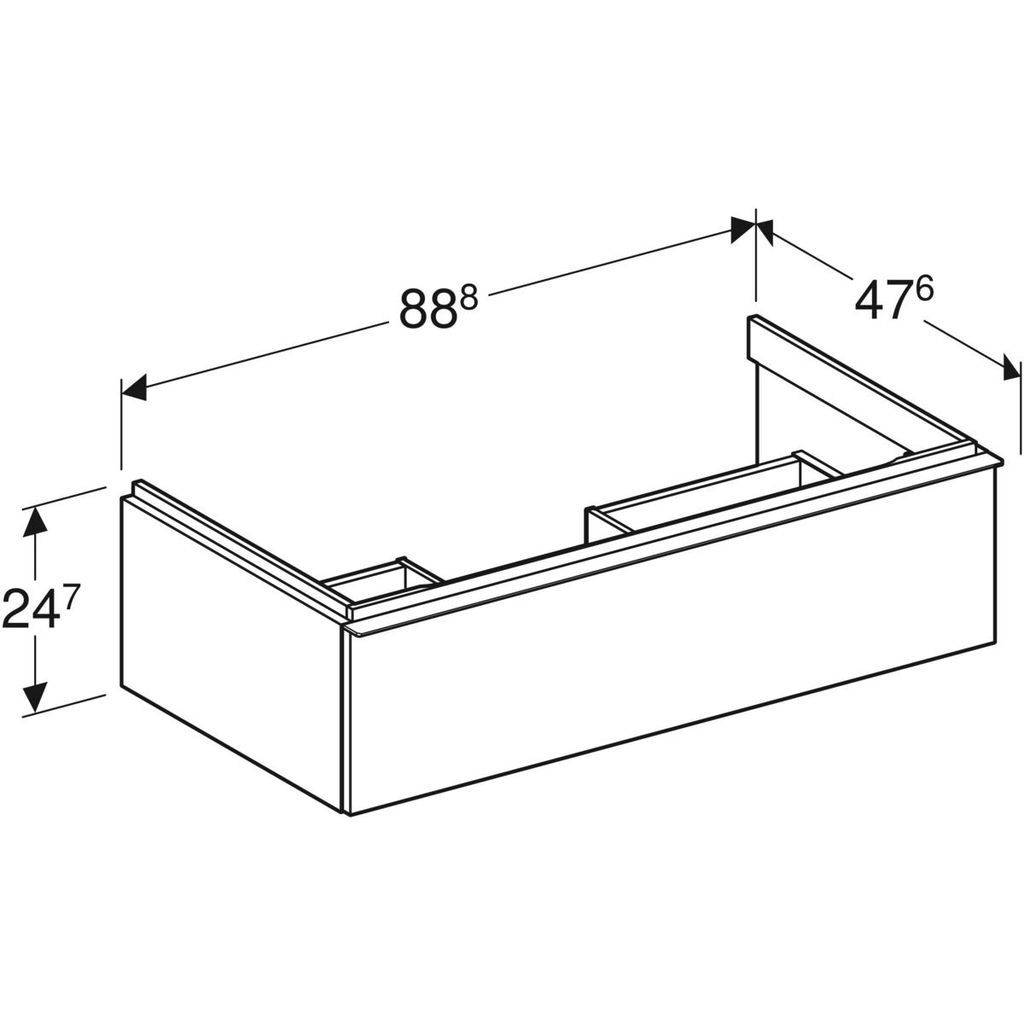502312011_04 iCon vanity unit for washbasin, with one drawer, 90cm