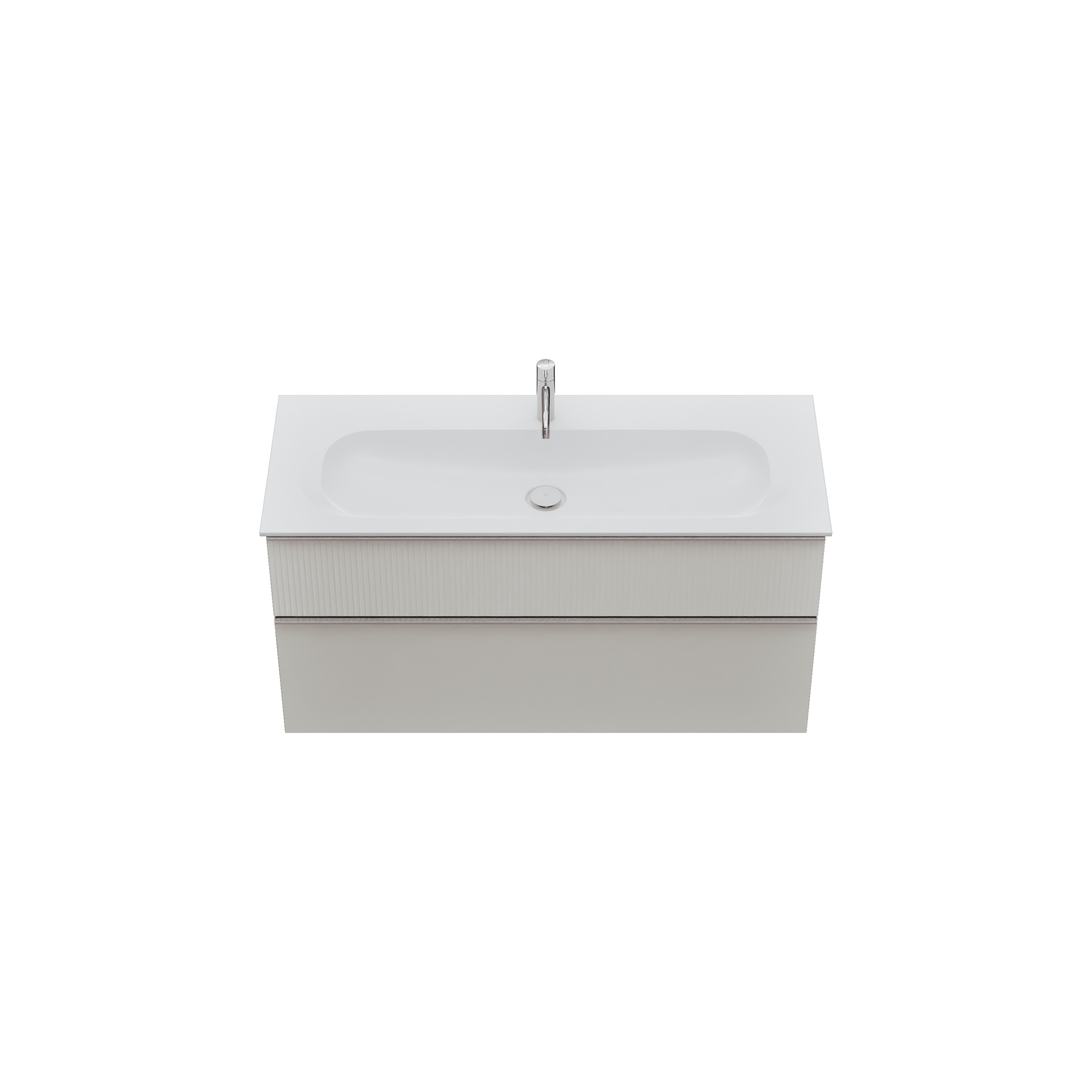 burgbad Fiumo 2.0 Badmöbel-Set 1220mm Veloursgrau Softmatt/Alpinweiss