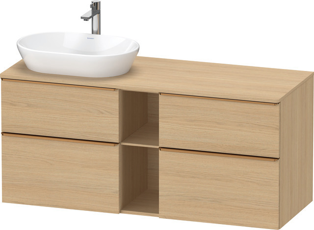 Duravit D-Neo Konsolenwaschtischunterbau mit Möbelgriff Bronze gebürstet