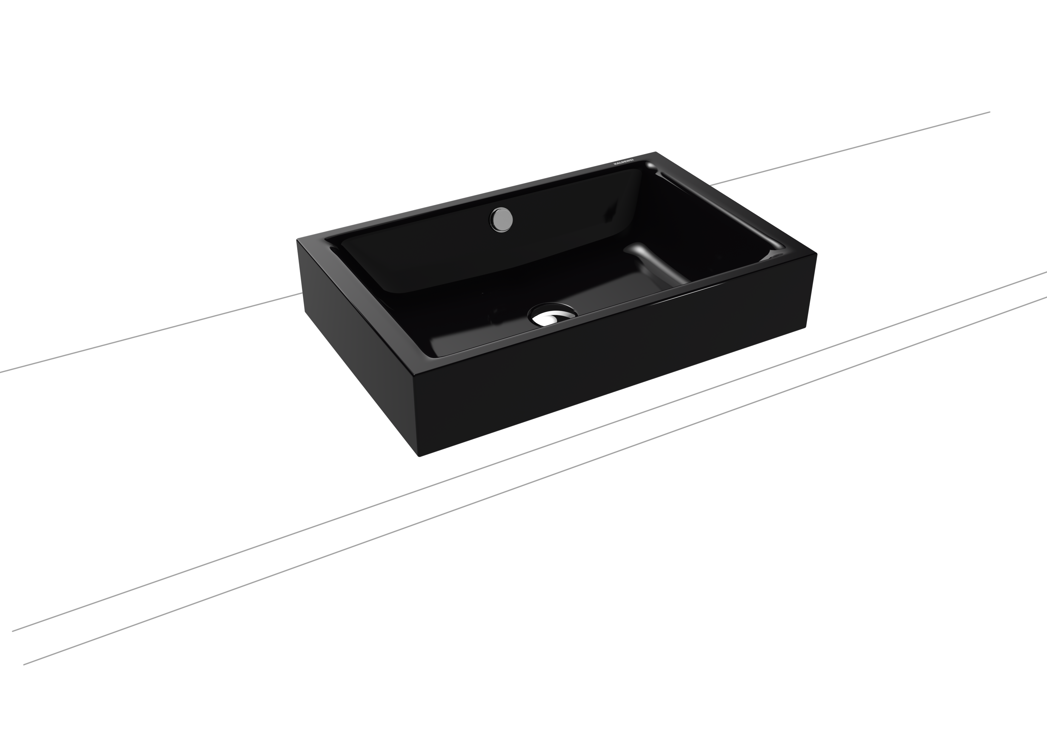 Kaldewei Puro S Aufsatzwaschtisch; Modell 3175; 600 x 385 x 120mm, ohne Hahnloch