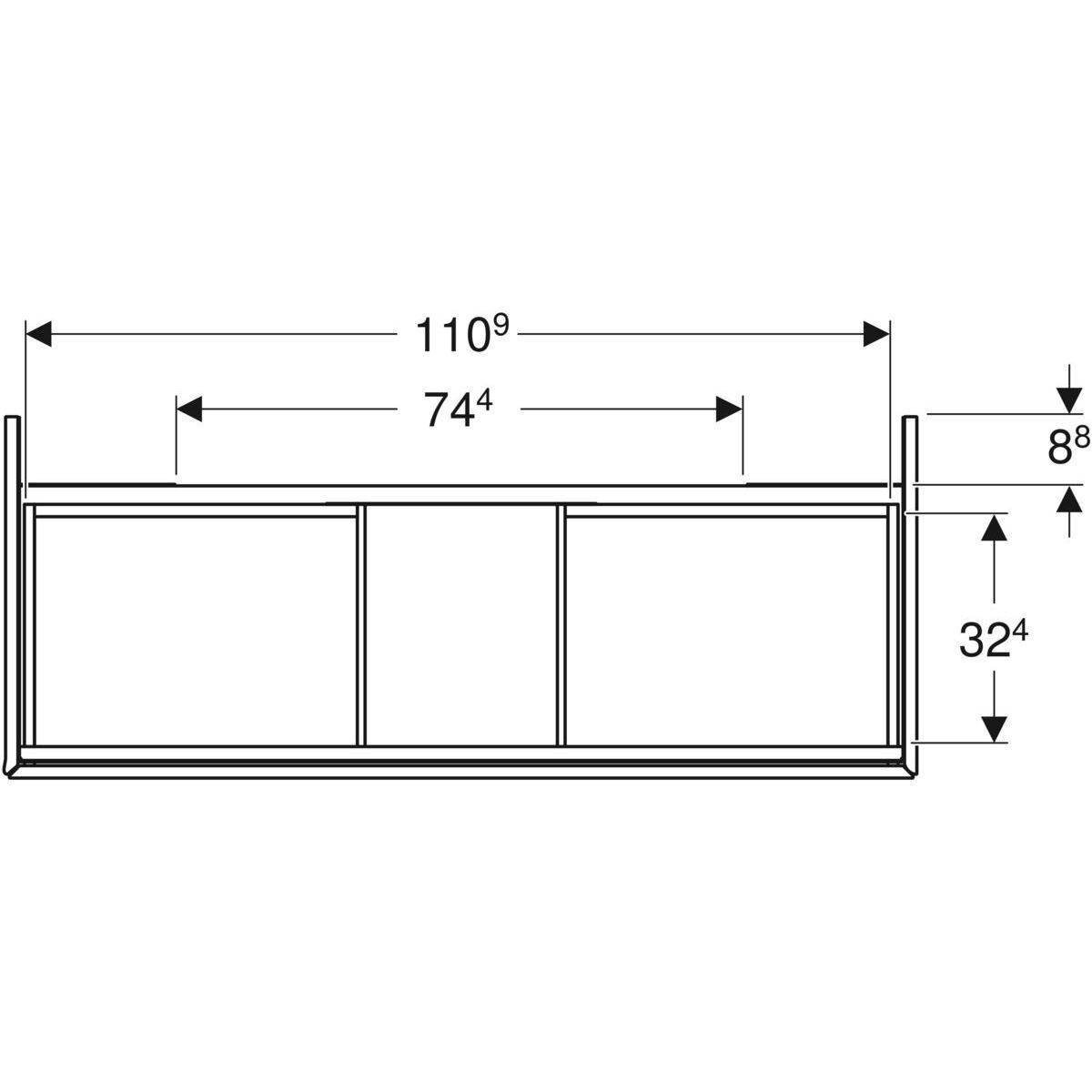 505265001_05 ONE Unterschrank für Waschtisch, 2 Auszüge, 120cm