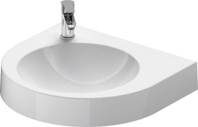 Duravit Architec Waschtisch ohne Überlauf, mit Hahnlochbank, 044958