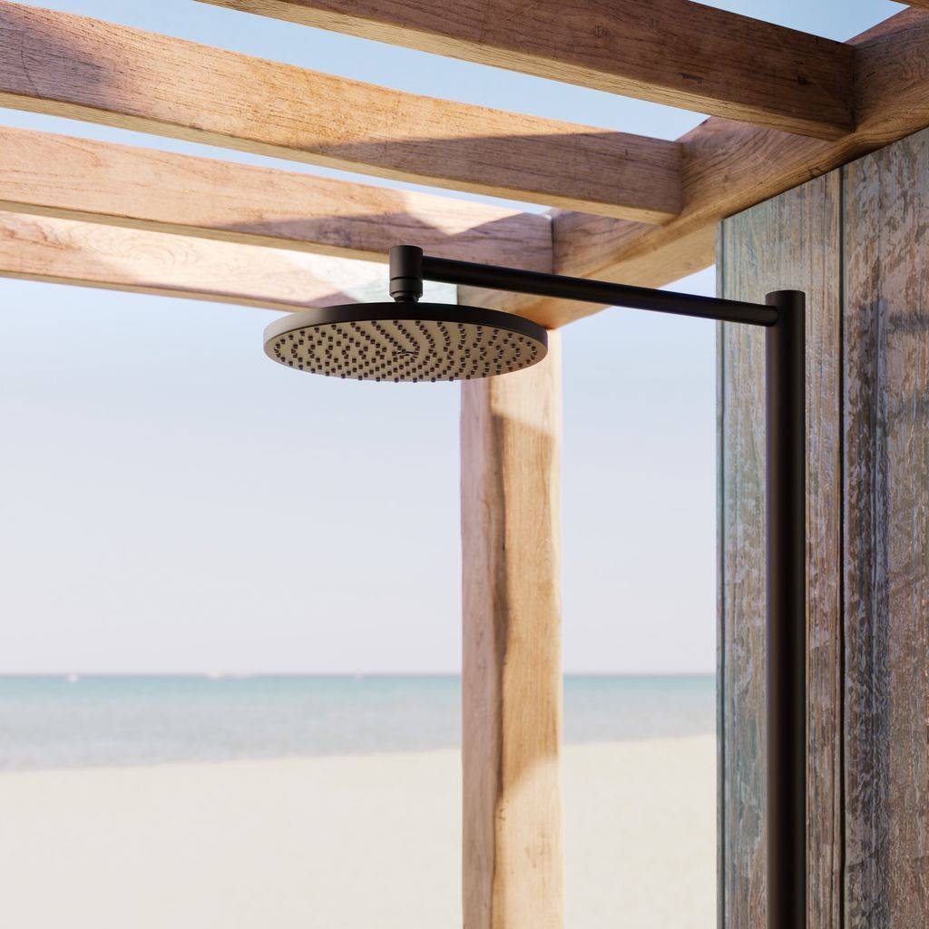 Nature shower column with overhead shower Outdoor shower