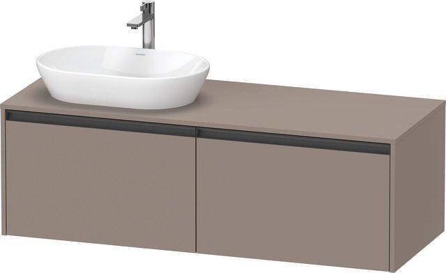 Ketho.2 Waschtischunterbau wandhängend 1400 x 550mm, Beckenausschnitt links