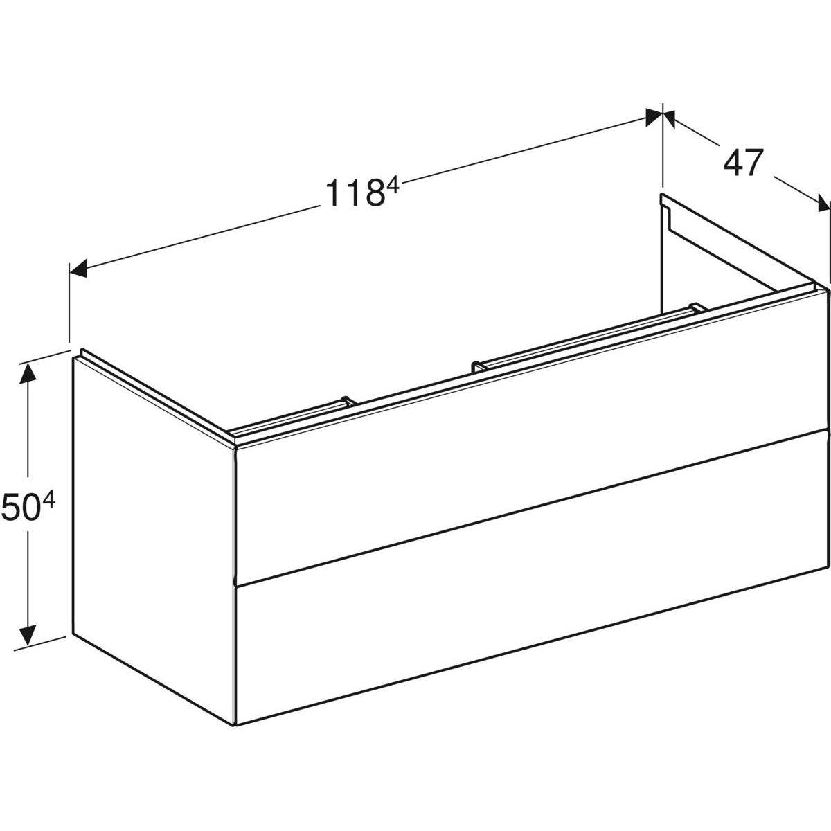 505265001_04 ONE Unterschrank für Waschtisch, 2 Auszüge, 120cm