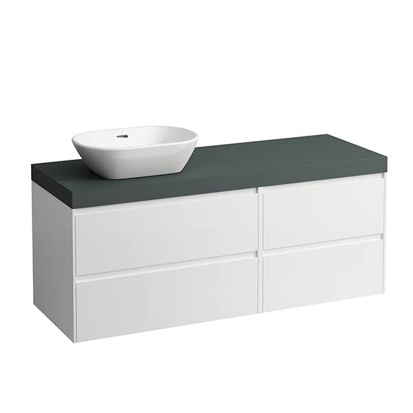 LAUFEN Lani Waschtischplatte mit Unterschrank 1370mm, mit Ausschnitt links