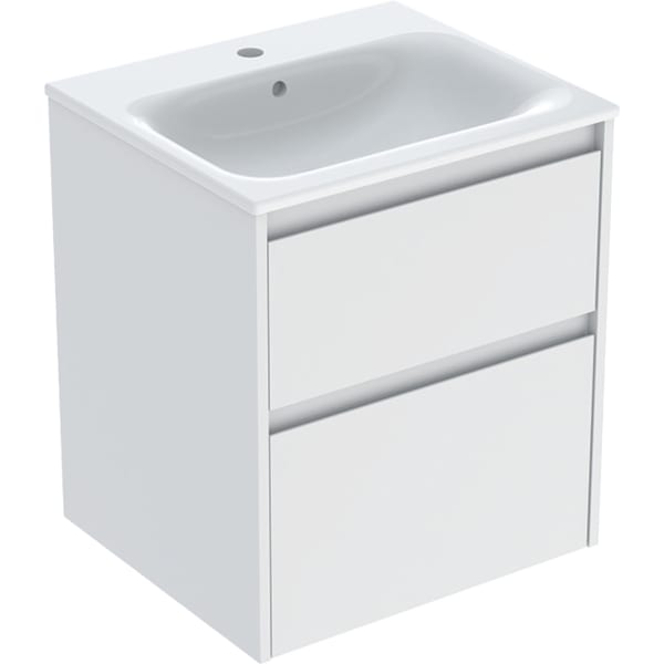 Geberit Renova Plan Badmöbel-Set 55x62,1x48cm, weiß/lack seidenmatt / KeraTect