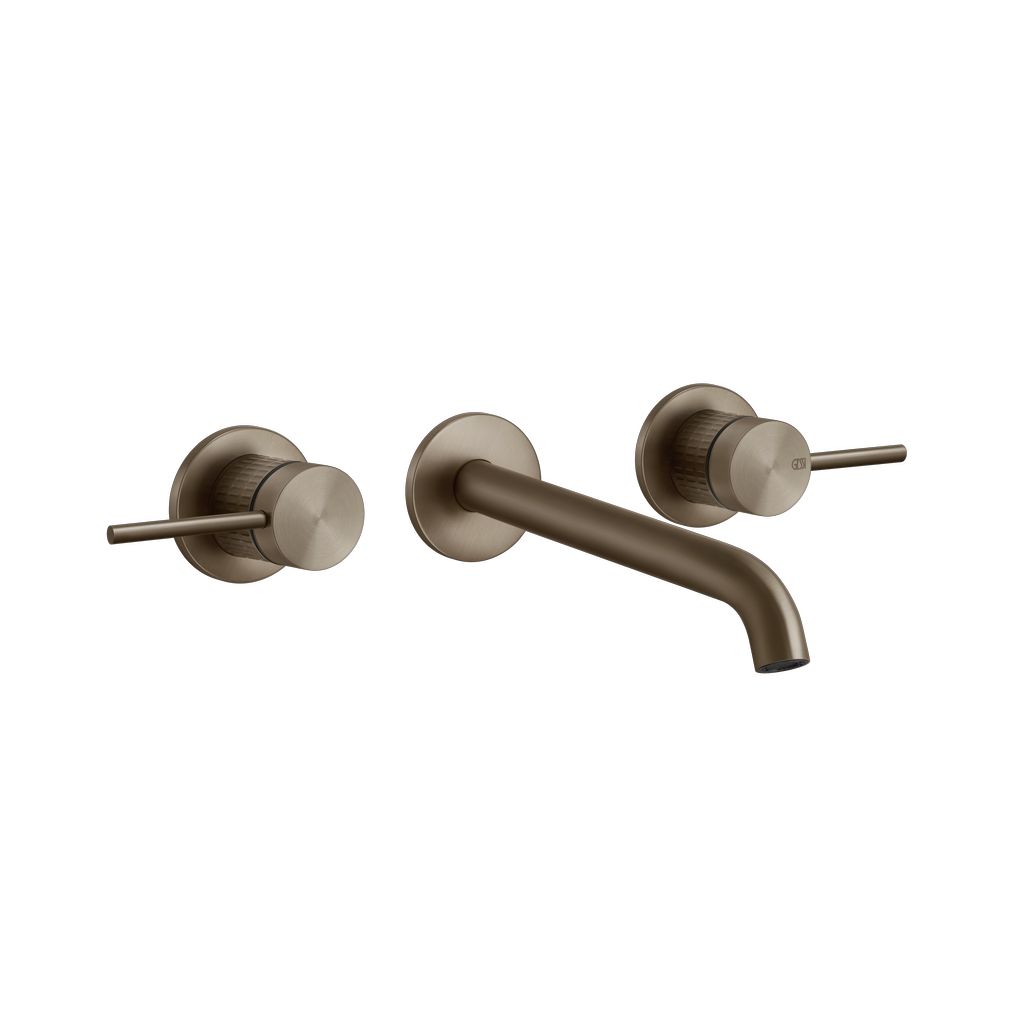 Gessi 316 Meccanica 2-Griff-Waschtisch-Wand-Armatur 180-201mm