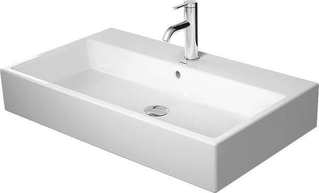Vero Air Waschtisch geschliffen, 800 x 470mm, mit Hahnloch, mit Überlauf