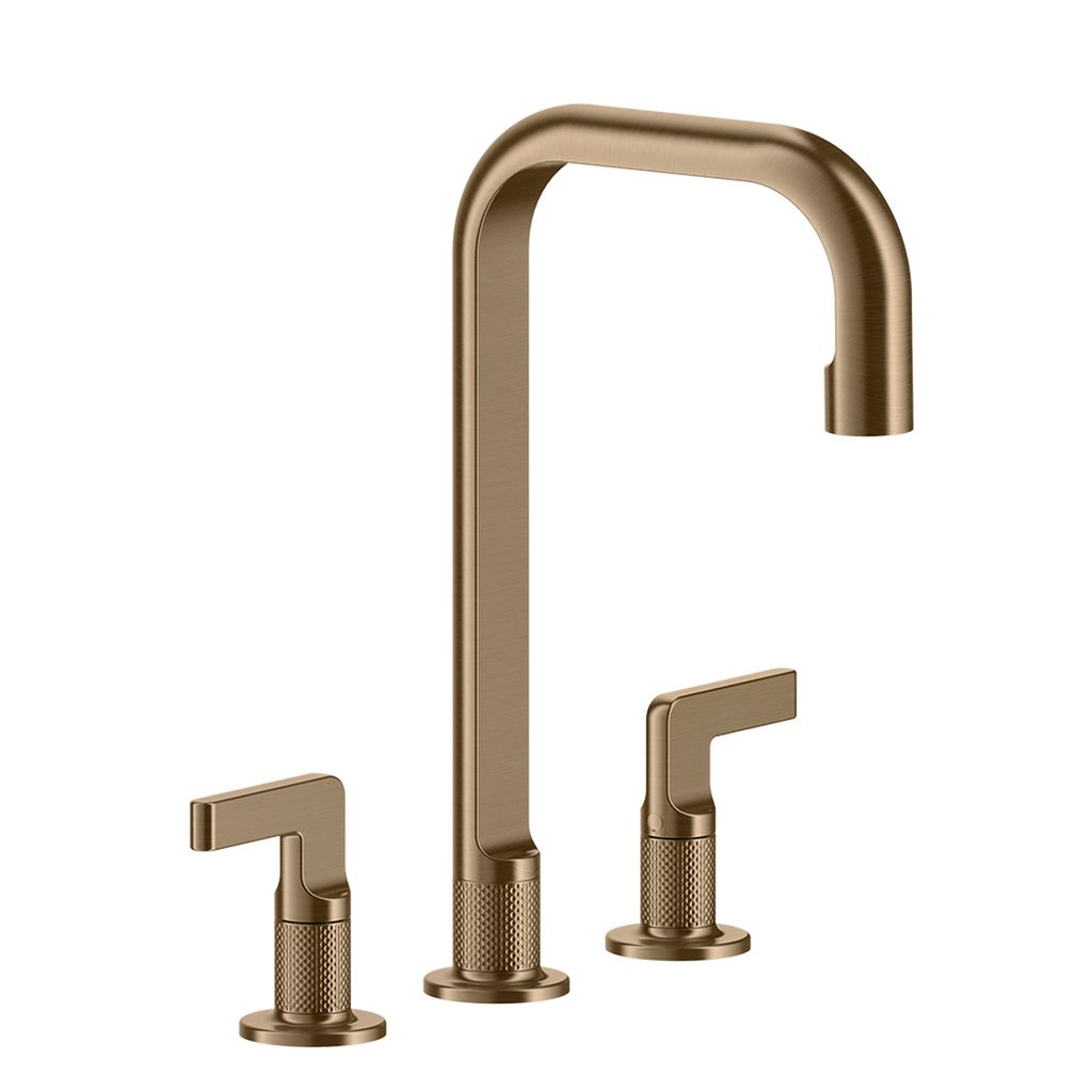 Gessi Inciso 3-Loch-Waschtischarmatur Ausladung 160mm, 212mm bis zum Auslauf