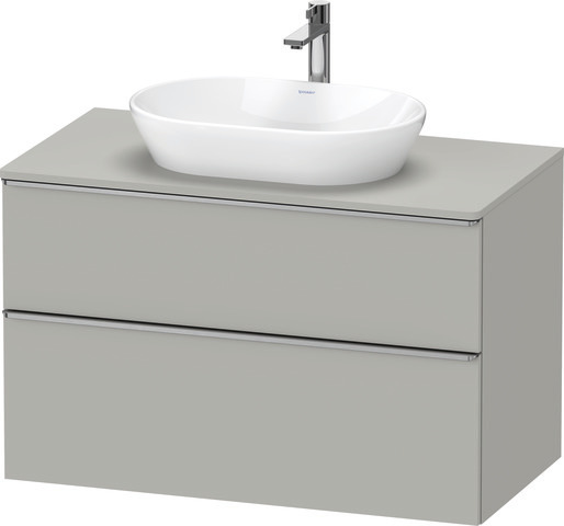 Duravit D-Neo Konsolenwaschtischunterbau mit Möbelgriff Edelstahl gebürstet