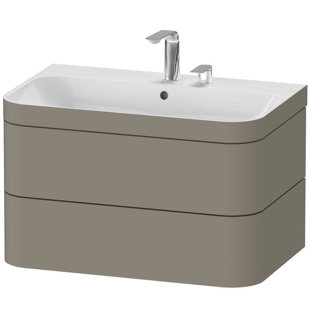 Duravit Happy D.2 Plus Möbelwaschtisch c-bonded mit Unterbau, wandhängend, 775 x 490mm