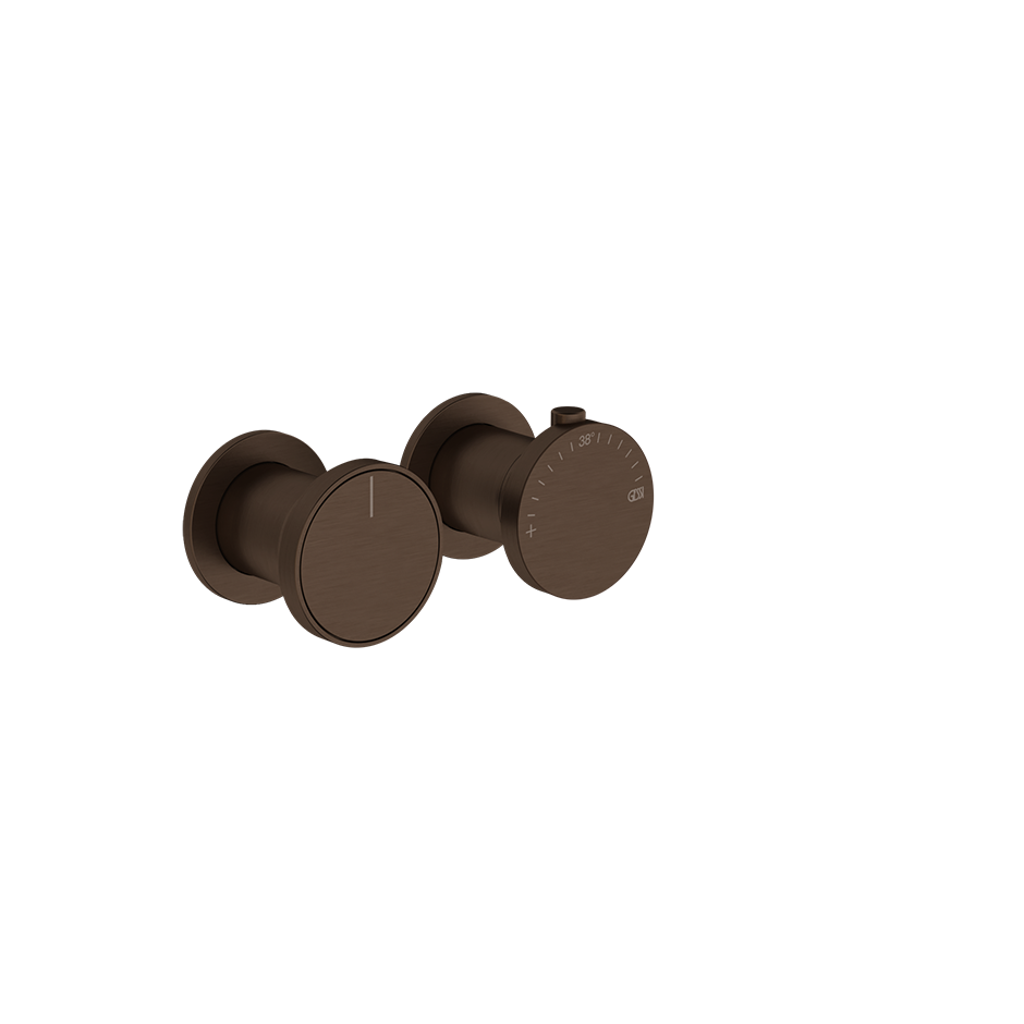 Gessi ORIGINI Thermostat für 1 Verbraucher dark bronze