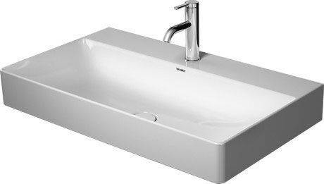 DuraSquare washbasin ground 800 x 470mm, with tap hole
