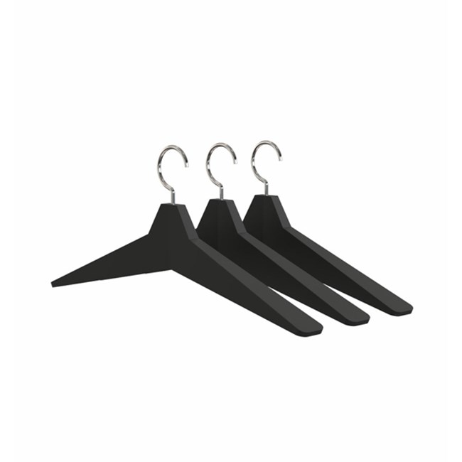 UNU coat hanger 3013-3 set of polished stainless steel