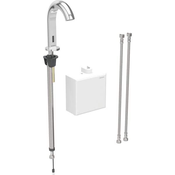 Geberit Piave Waschtischarmatur zur Standmontage, Batteriebetrieb, mit AP-Funktionsbox