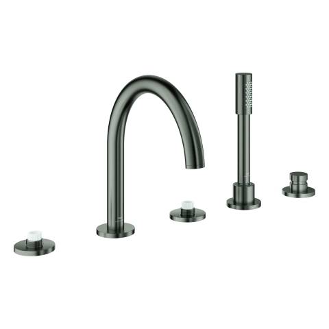 GROHE Atrio Private Collection 5-Loch-Wannenbatterie hard graphite gebürstet
