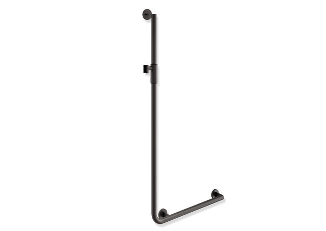 HEWI System 900 Winkelgriff mit Magnet-Brausehalter, 1250 x 600mm