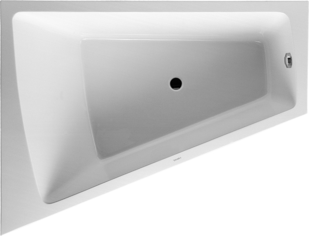 Paiova Badewanne mit angeformter Acrylverkleidung Front, mit einer Rückenschräge links