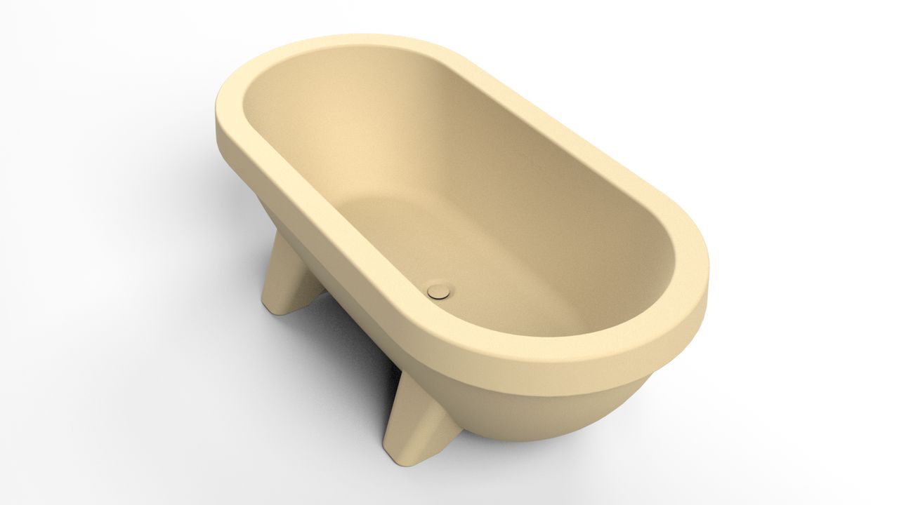 Freistehende Gartenbadewanne