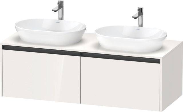 Ketho.2 Waschtischunterbau wandhängend 1400 x 550mm, Beckenausschnitt beidseitig