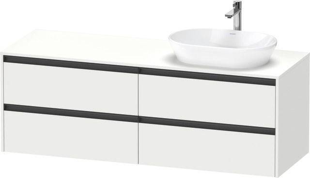 Ketho.2 Waschtischunterbau wandhängend 1600 x 550mm, Beckenausschnitt rechts
