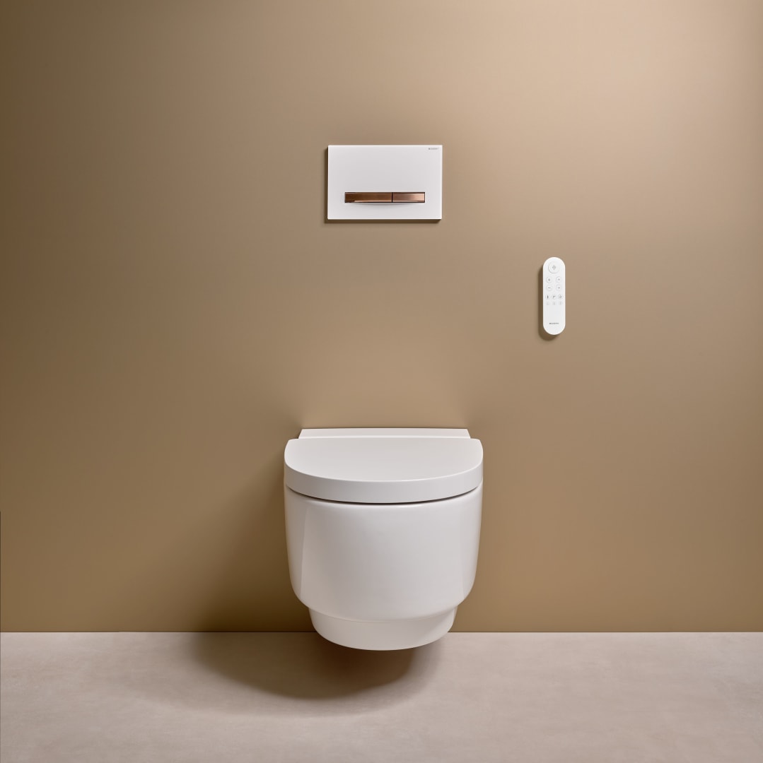 Sigma 50 WC-Betätigungsplatte rotgold/weiß