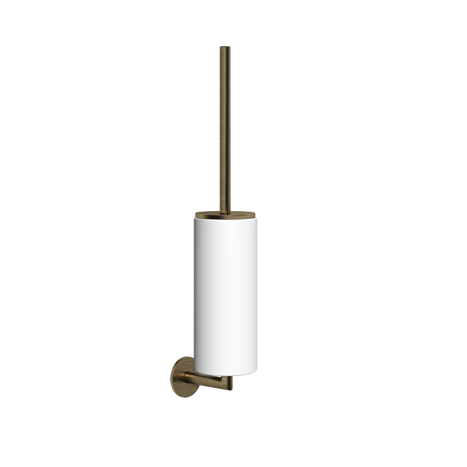Gessi TONDO Bürstenhalter mit Behälter weiß, Messing antik