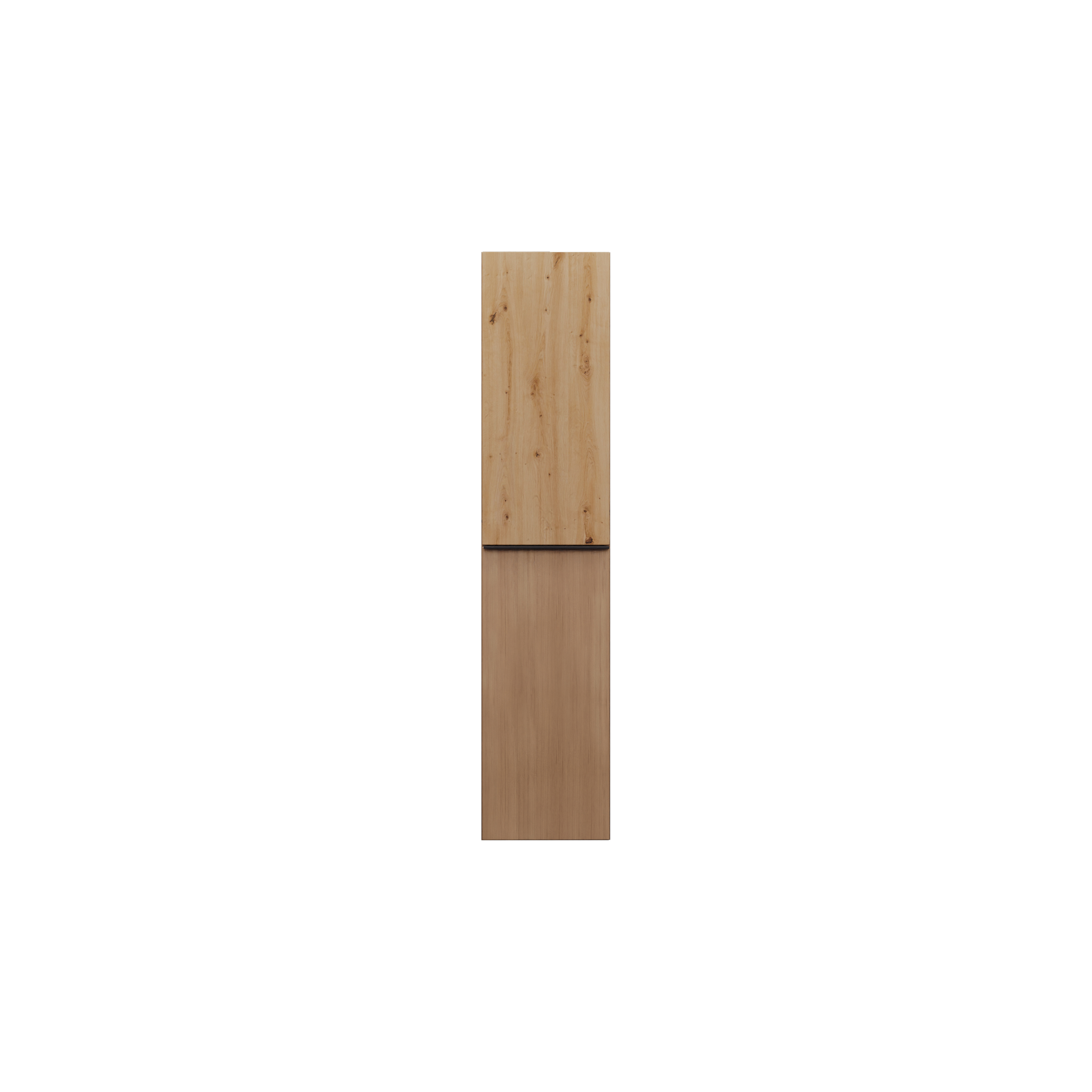 burgbad Fiumo 2.0 Hochschrank Tectona Dekor Zimt, Griff Schwarz Matt G0200