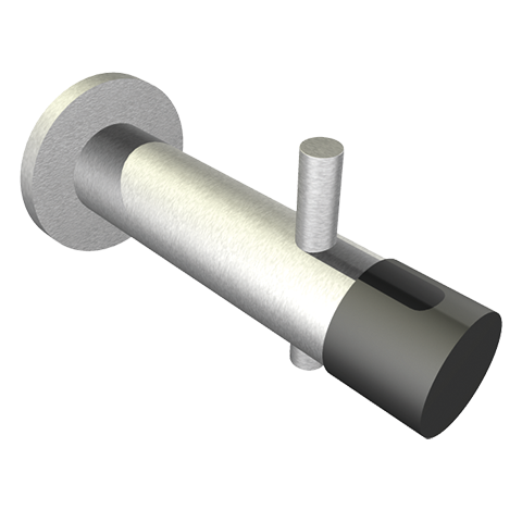 Coat hook with integrated door stopper