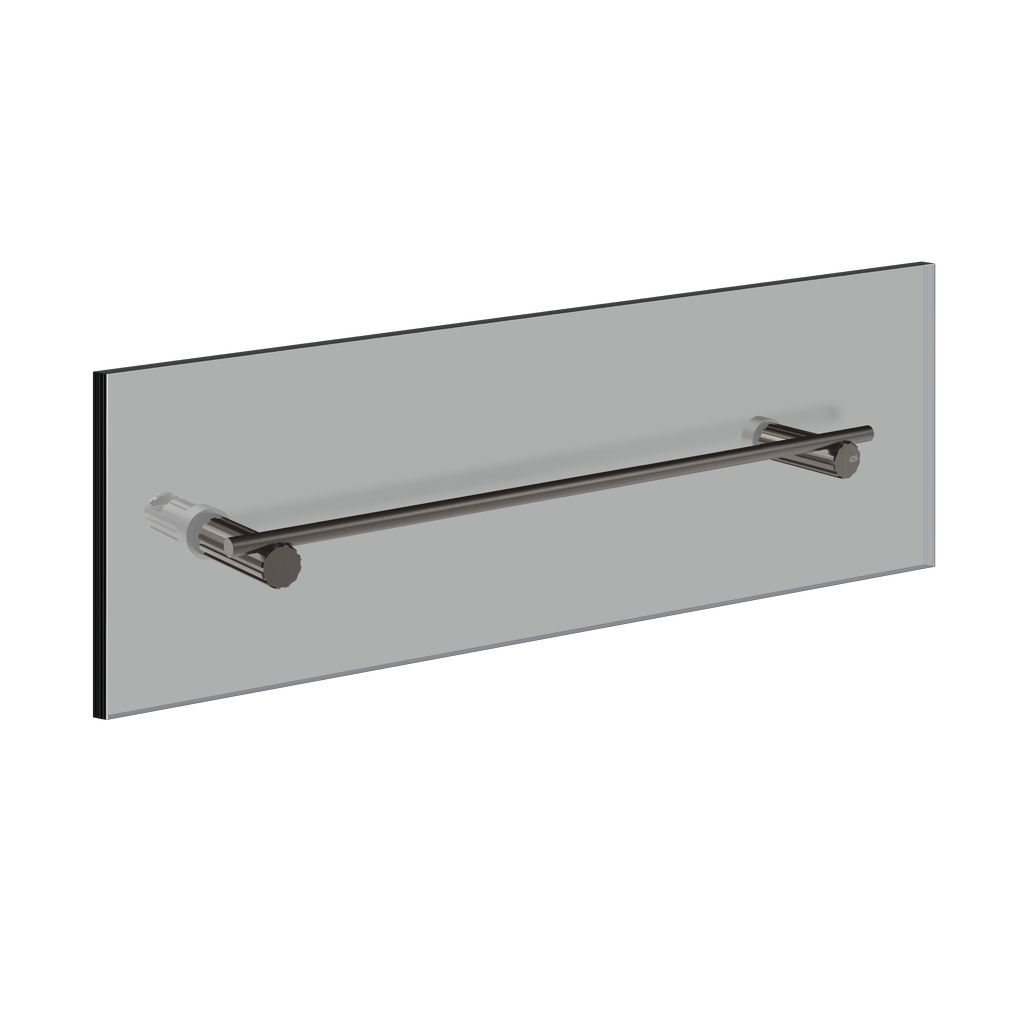 Gessi Incastri Badetuchhalter für Glaswand, 30cm, Metall schwarz gebürstet PVD