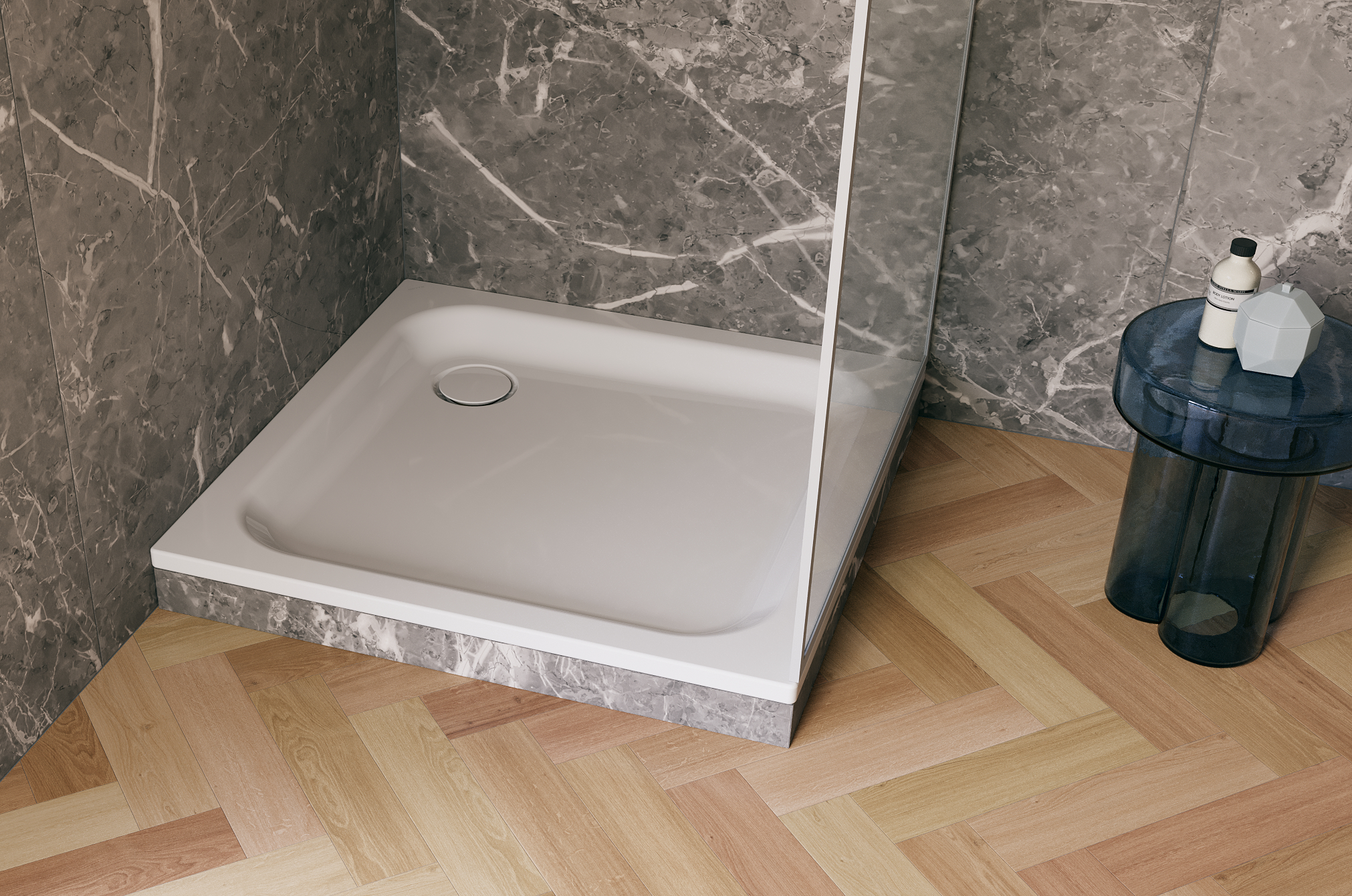 Supra rectangular shower tray 65mm