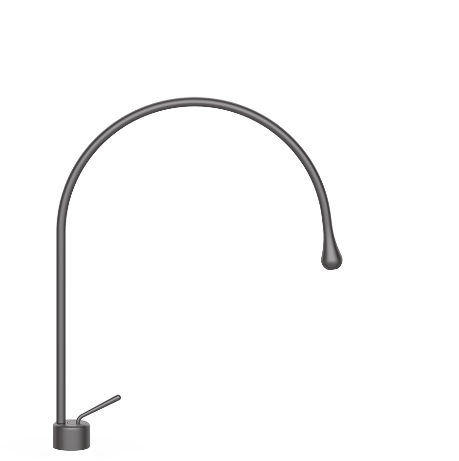 Gessi Goccia Waschtisch-Einhebelmischer Radius 197mm, Metall schwarz gebürstet