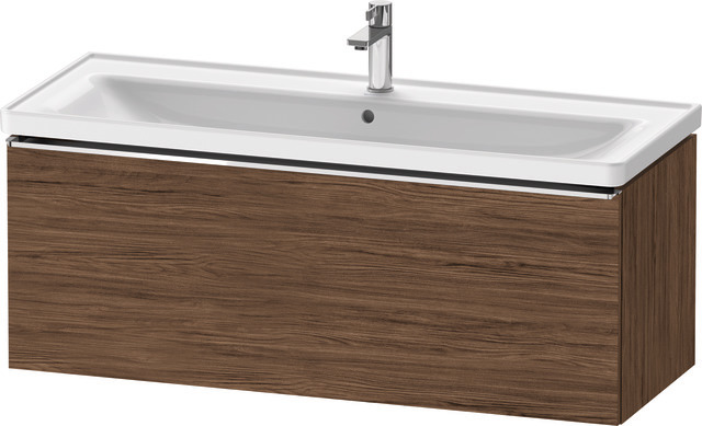 Duravit D-Neo Waschtischunterbau wandhängend mit Möbelgriff chrom