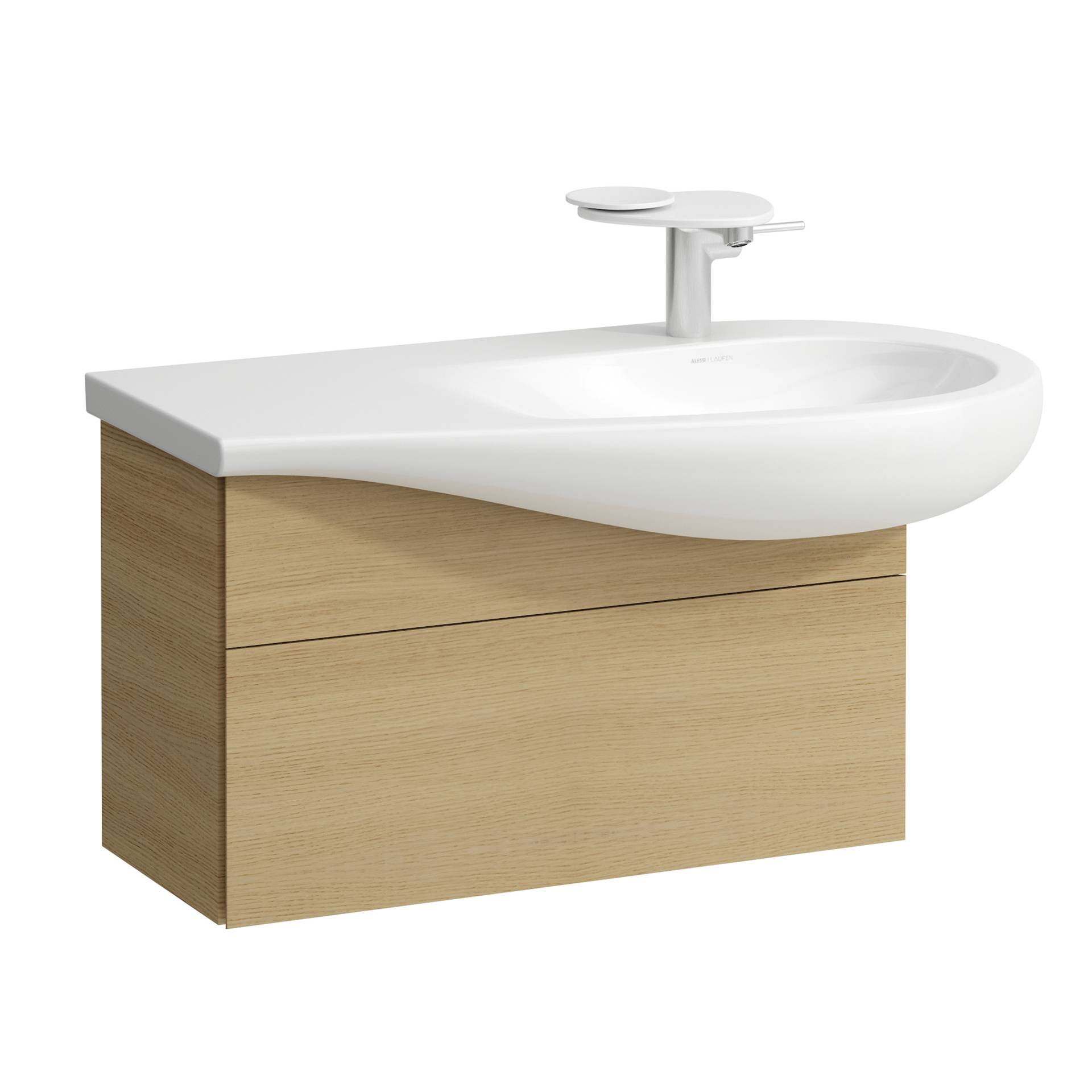 IlbagnoAlessi Waschtischunterschrank 73cm Eiche hell