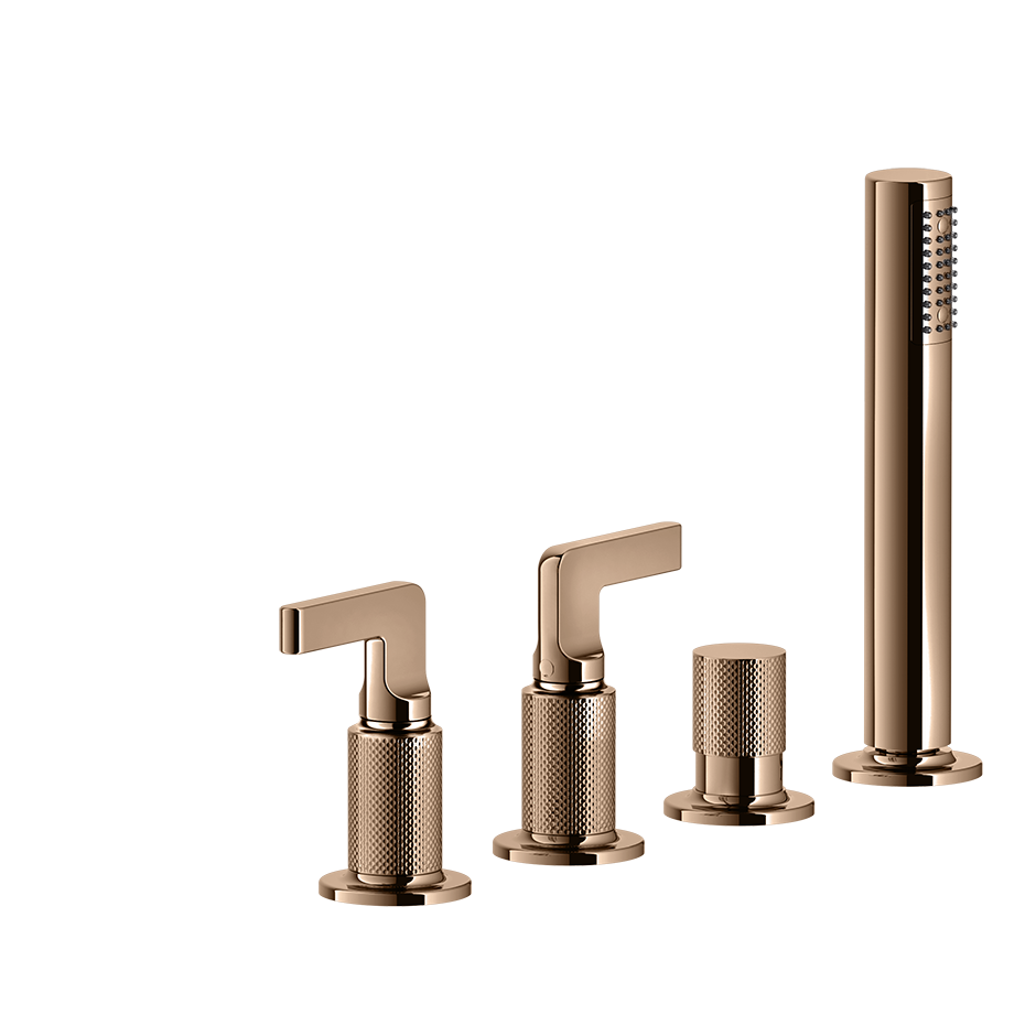 Gessi Inciso 4-Loch-Wannenrand-Armatur