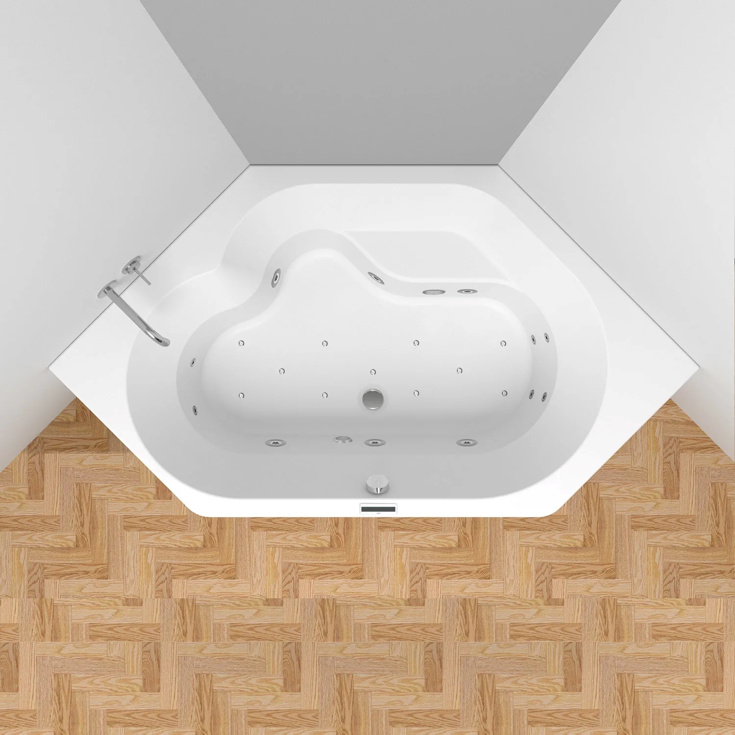 Winnipeg Easypool 3.1 Whirlwanne 145 x 145cm, Touchbedienung