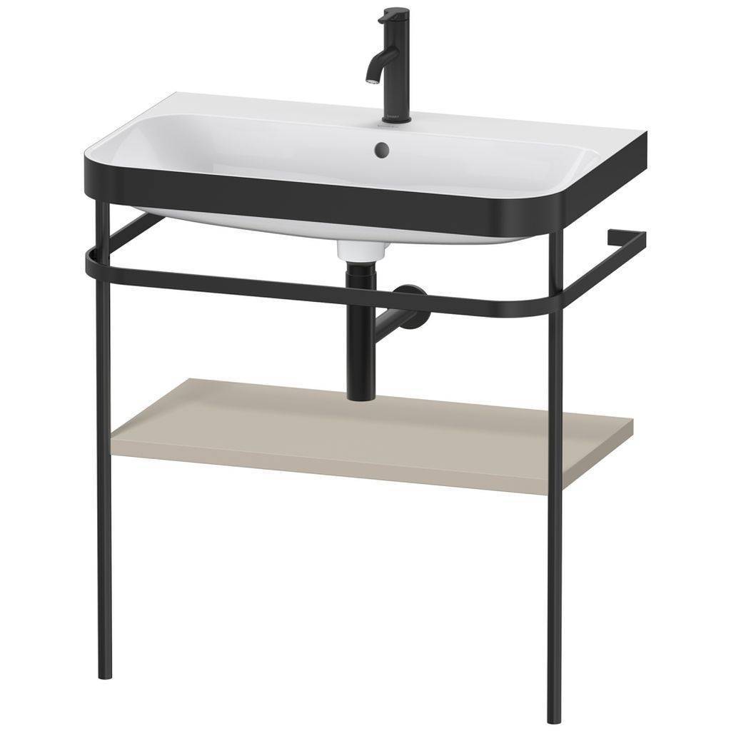 Duravit Happy D.2 Plus Möbelwaschtisch c-bonded mit Metallkonsole, bodenstehend, 775 x 490mm