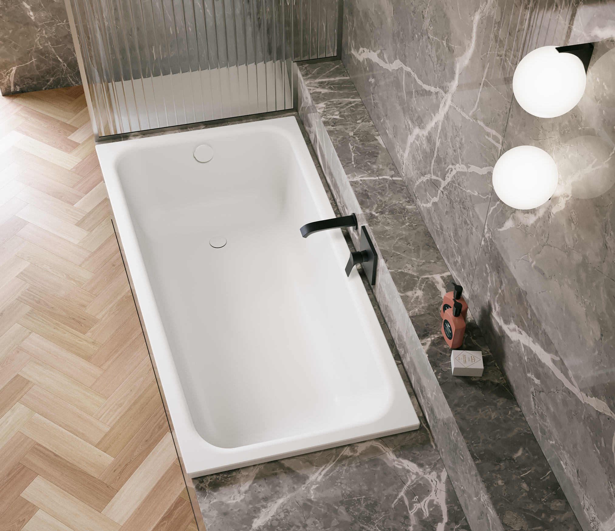 Bette Space M Raumspar-Badewanne, Ecke links,
