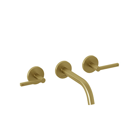 KLUDI Nova Fonte Puristic Waschtisch-Wandarmatur brushed gold