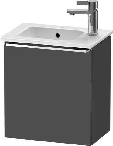 Duravit D-Neo Waschtischunterbau wandhängend mit Möbelgriff chrom